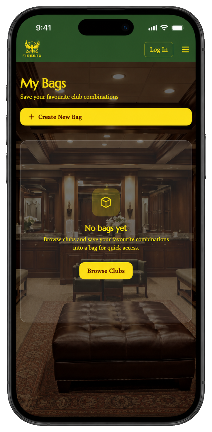 FIRESTX virtual bag shown on a device